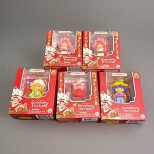 🔥Strawberry Shortcake Spring/Easter Collection Cheebee Figures 5 pk NWT💥